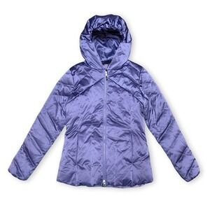 GOLITE Down Jacket Women's XS Puffer Insulated Purple Hooded Parka Goose Filled
